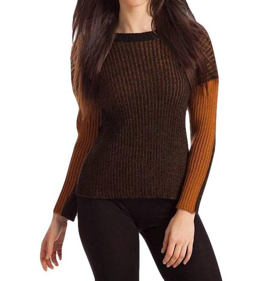 Maggie Two Tone Ribbed Sweater