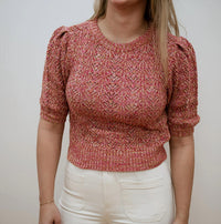 Cleobella Sonnette Sweater Top in red bud - women's sweater