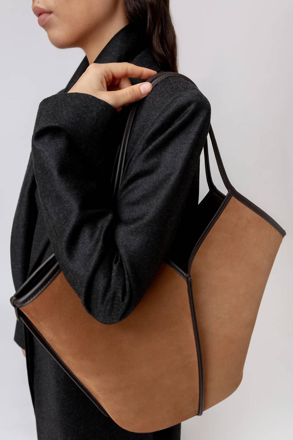 Hereu - Women's Calella Suede Trim Tote Bag