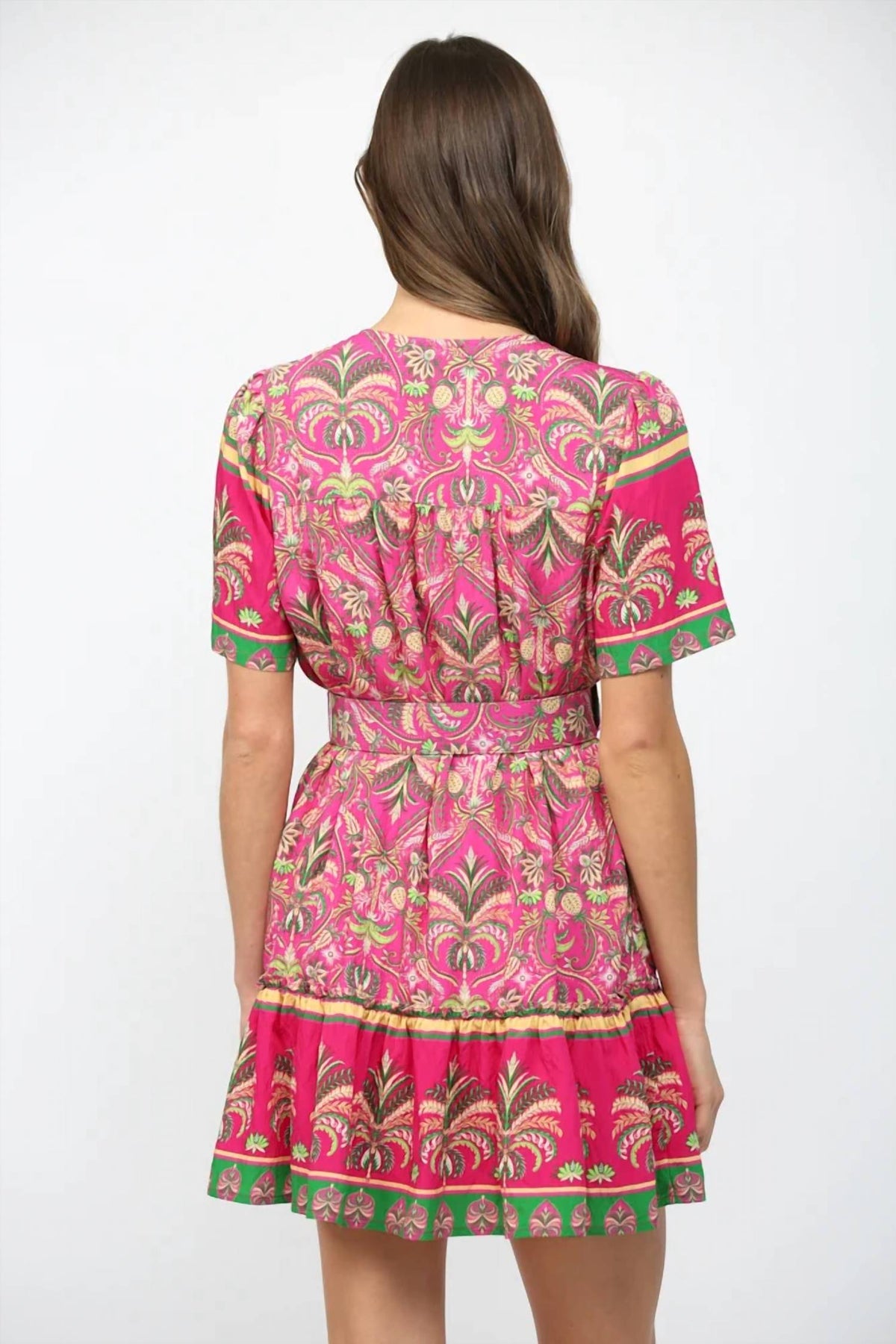 Fate - Botanical Border Button Down Mini Dress