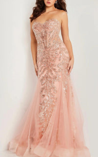Jovani - Sweetheart Neckline Embellished Dress