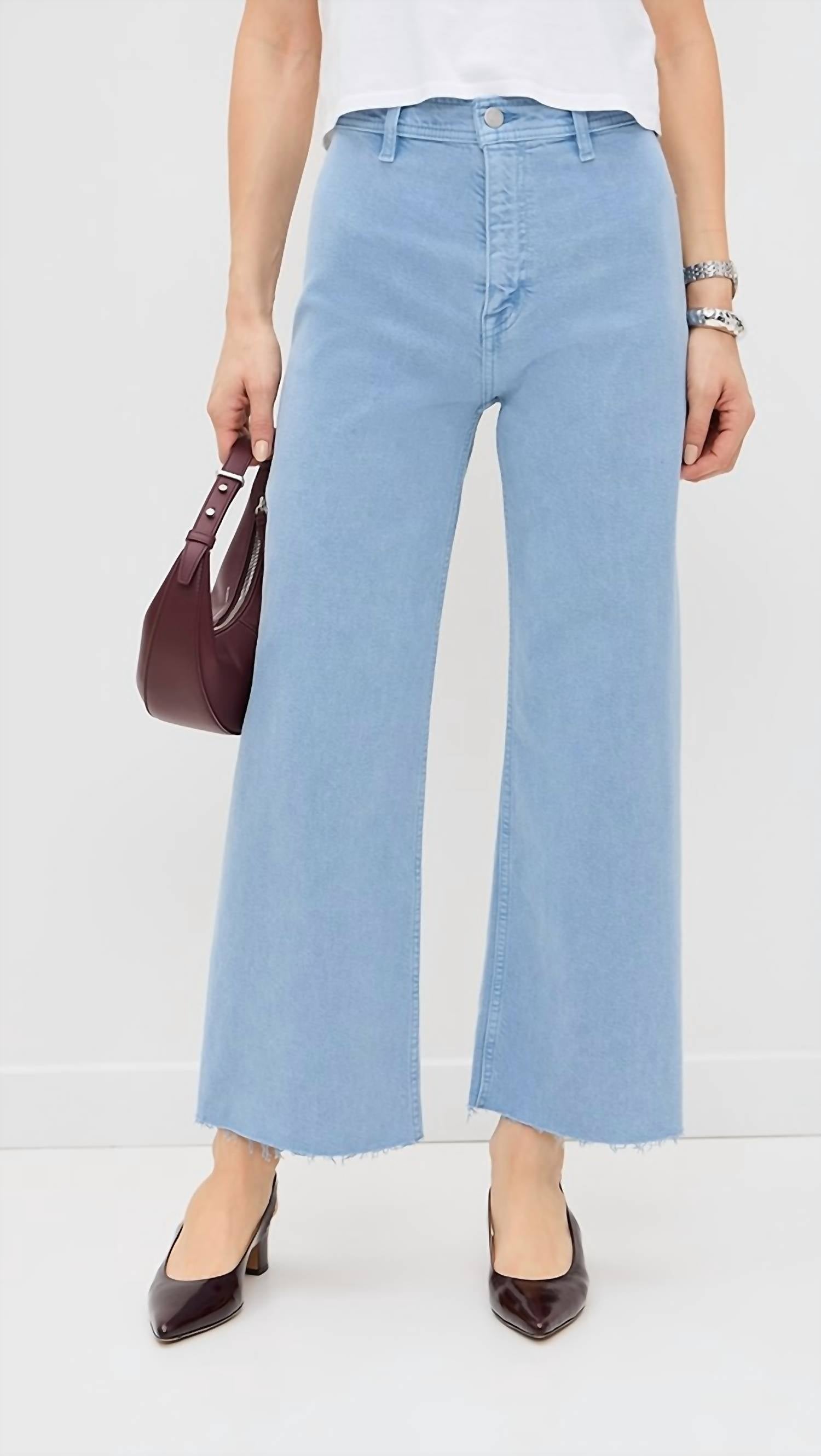 Pistola - Penny Crop High Rise Wide Leg Jeans
