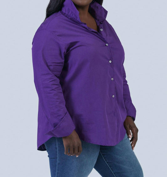 Jill Mcgowan - Joan Easy Cut Stand Collar Shirt