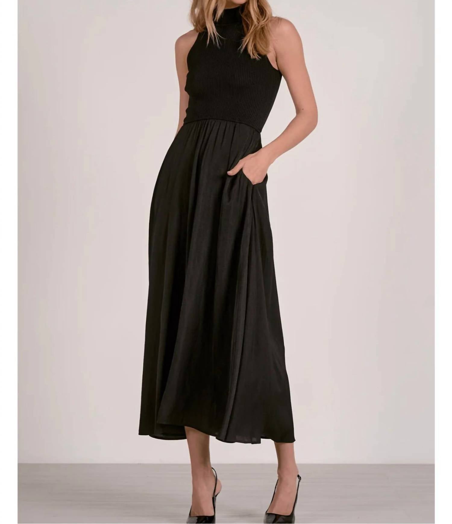 Elan - Maci Mock Neck Maxi Dress
