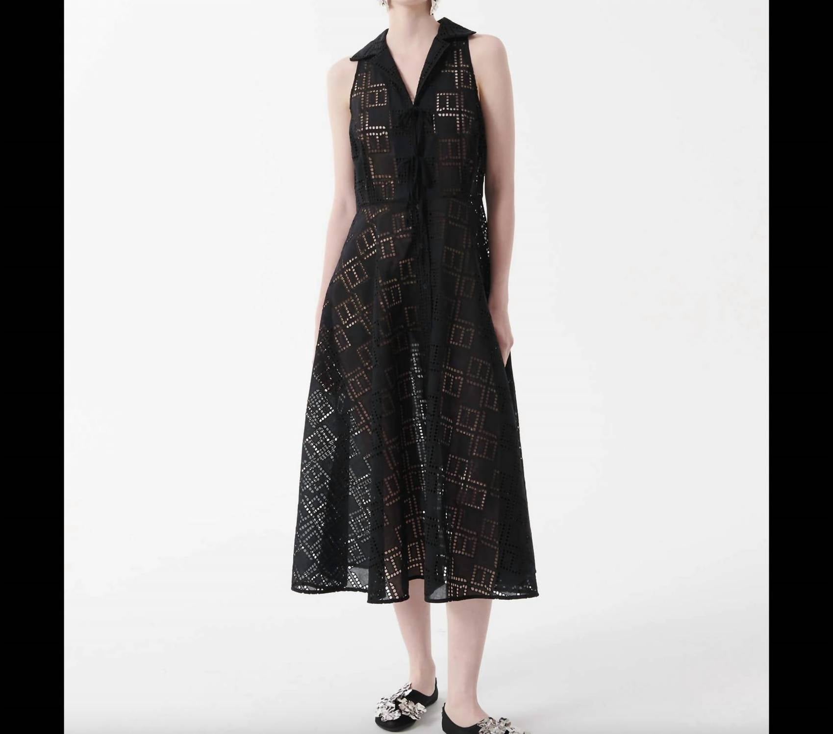 varley beatrice sleeveless midi dress Varley Womens Beatrice Midi Dress Black Large at Amazon Women's Clothing store