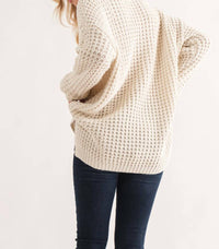 And The Why - Henley Waffle Textured Sweater - Plus