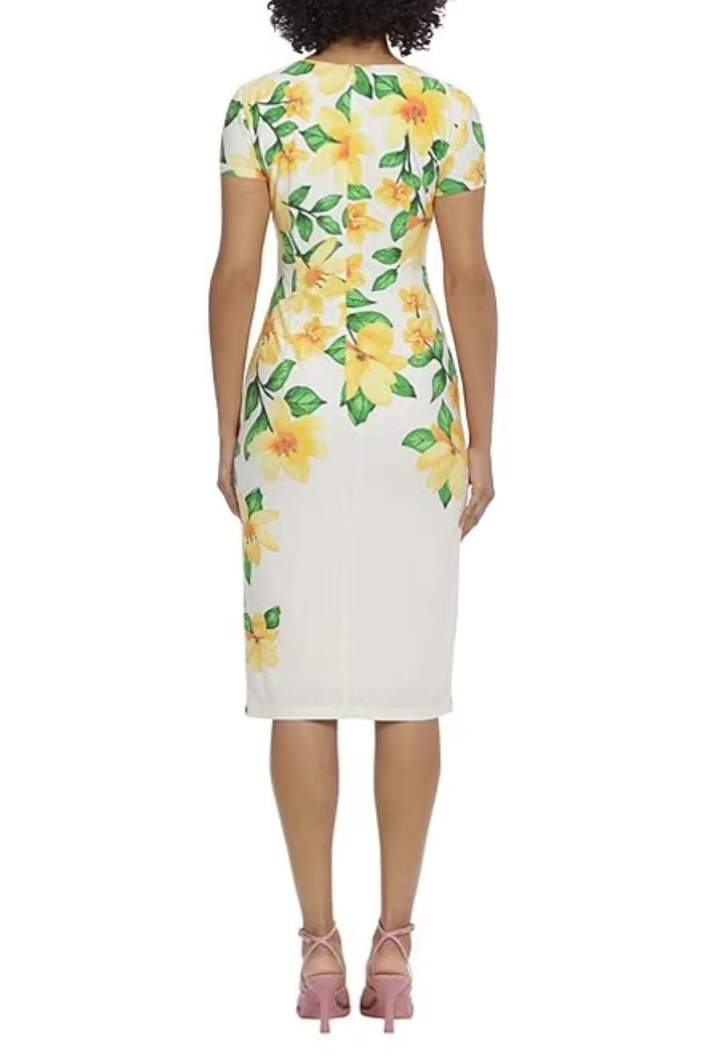 Maggy London - Cap Sleeve Floral Sheath Dress