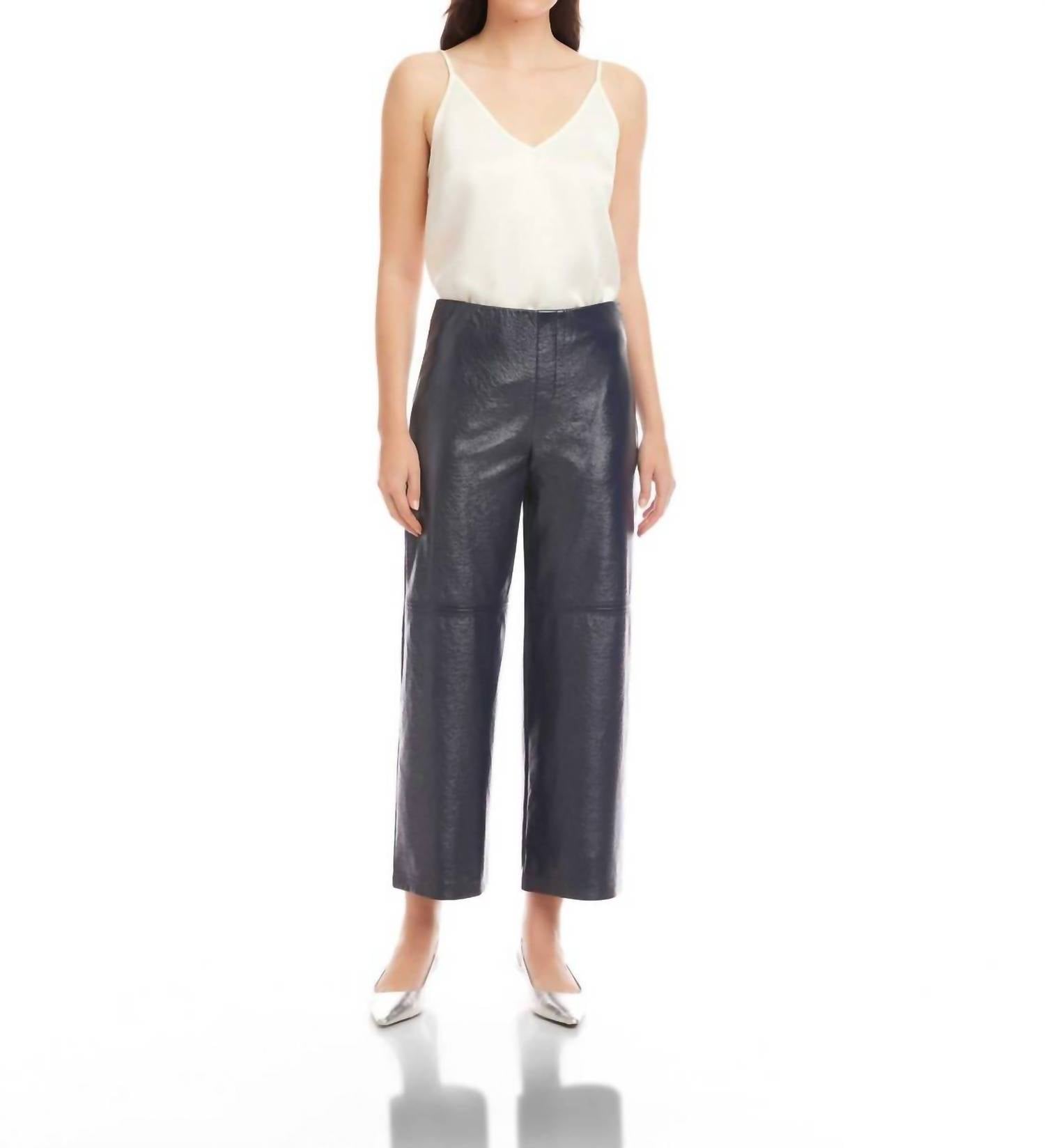 Fifteen Twenty - Faux Patent Leather Pants
