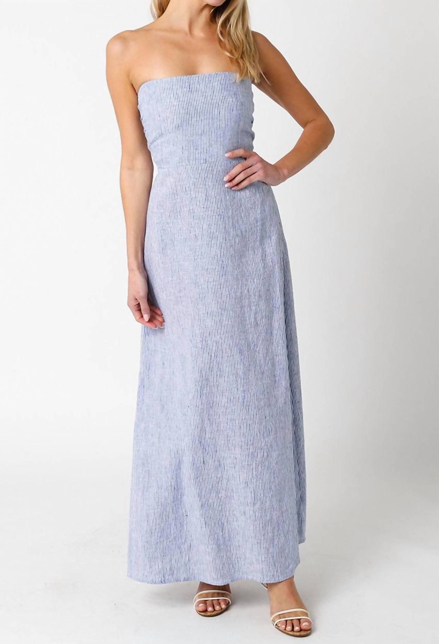 Olivaceous - Milly Striped Maxi Dress