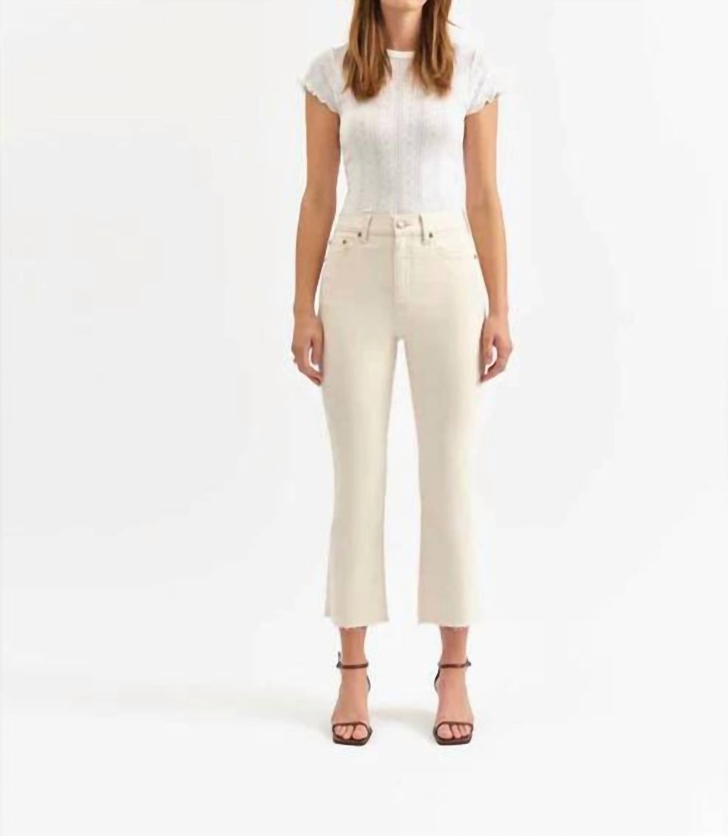 Daze - Shy Girl High Rise Crop Flare Jeans