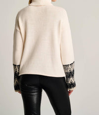 LISA TODD Wonderland Long Sleeve Sweater in snow - women's sweater - alternate view