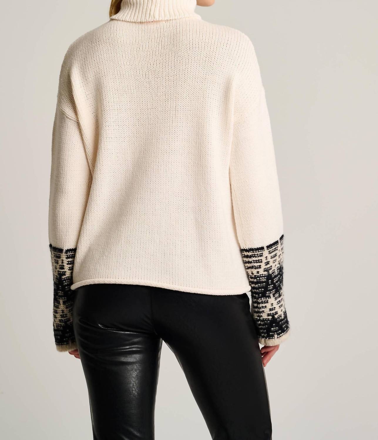 LISA TODD Wonderland Long Sleeve Sweater in snow - women's sweater - alternate view