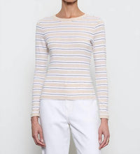 Enza Costa - Cotton Stripe Classic Long Sleeve Tee