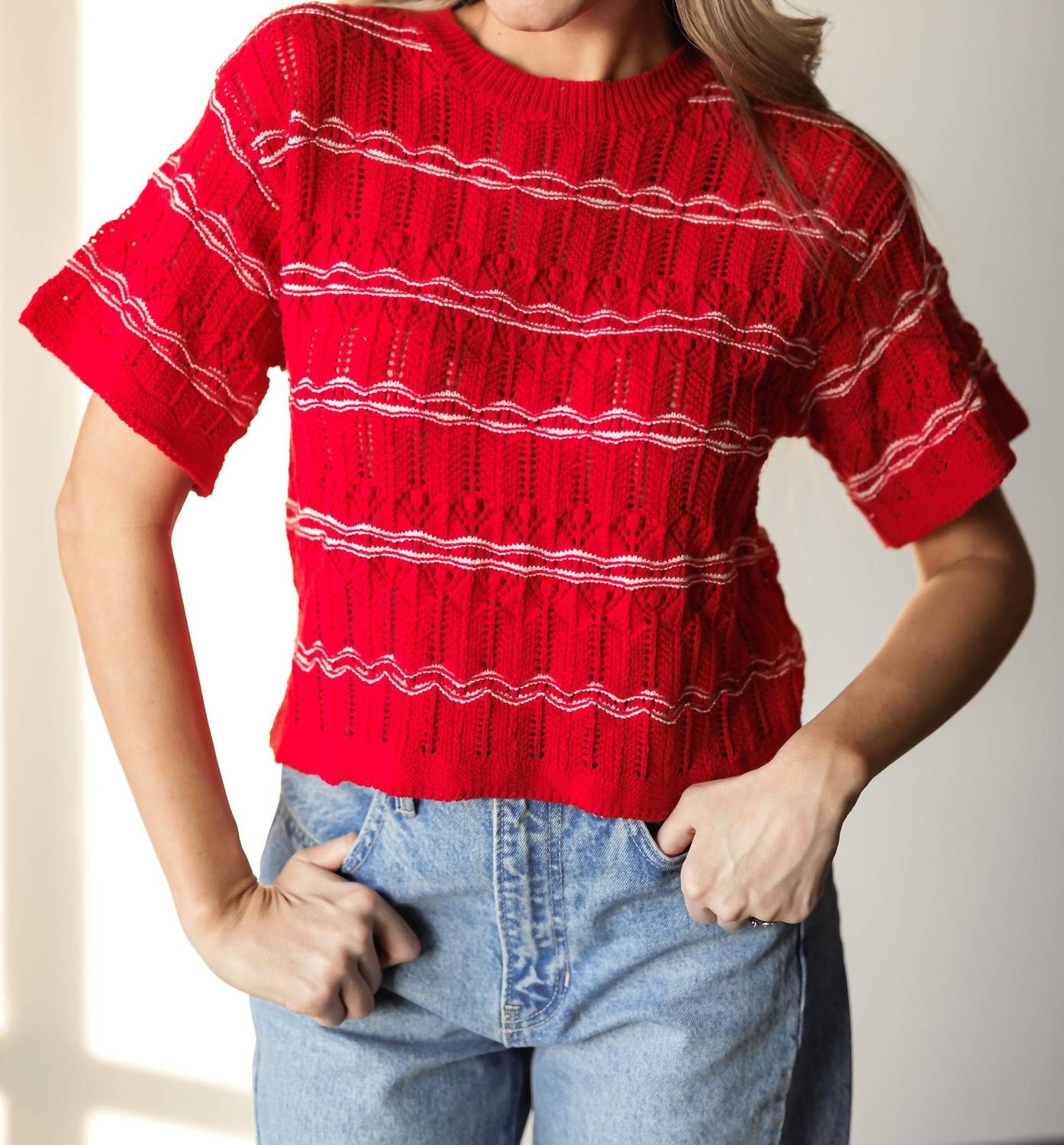 The GREii Forever Yours Top in red - women's t-shirt