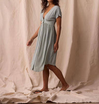 The Normal Brand - Deep V-neck Button Dress