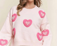 J.Nna - Lovely Beaded Hearts Sweater