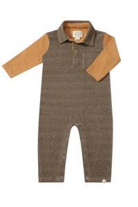 Me & Henry - Kids Striped Cotton Polo Romper
