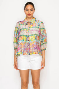 Meet Me In Santorini - Kallisti Festival Blouse