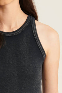 Patrick Assaraf - Women's Vintage Wash Stretch Ribbed Tank Top
