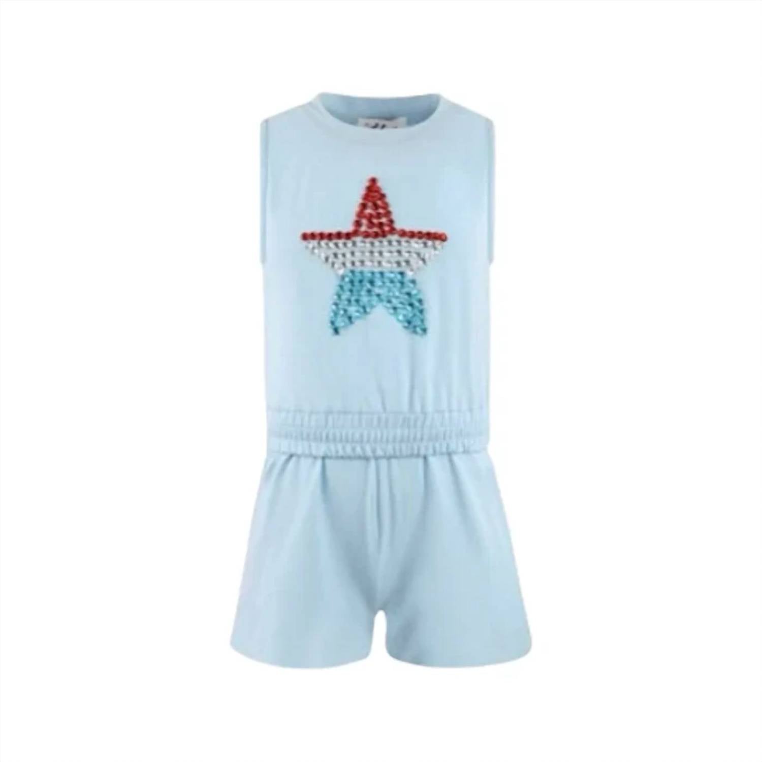 Lola + The Boys - Girl's Crystal Star Short Set