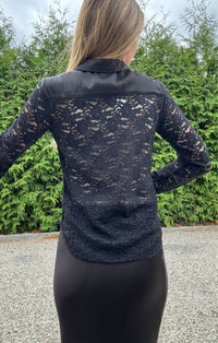 Red Haute - Lucia Lace Boyfriend Shirt