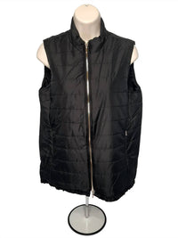 Multiples quilted vest in black - women's jacket - alternate view