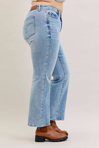 Judy Blue - Mid Rise Rigid Magic Straight Leg Jeans