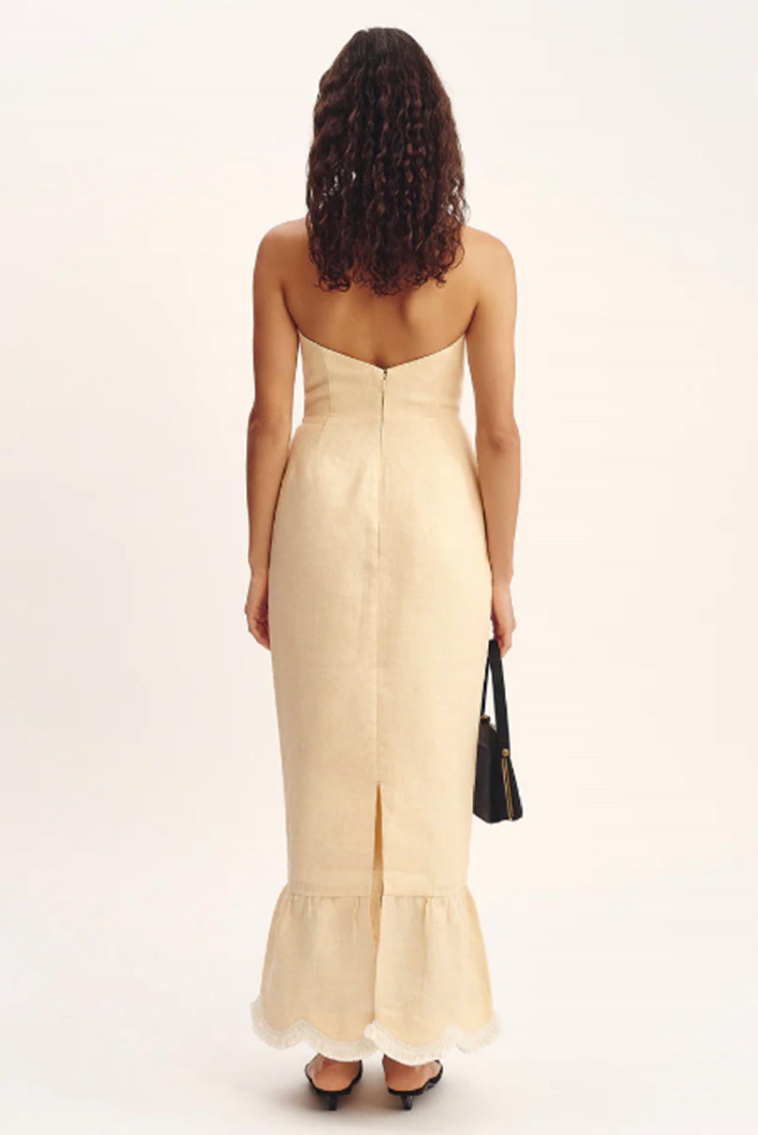 Posse - Essie Strapless Linen Dress
