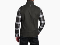KUHL Men's Burr Vest in gun metal - men's jacket - detail view
