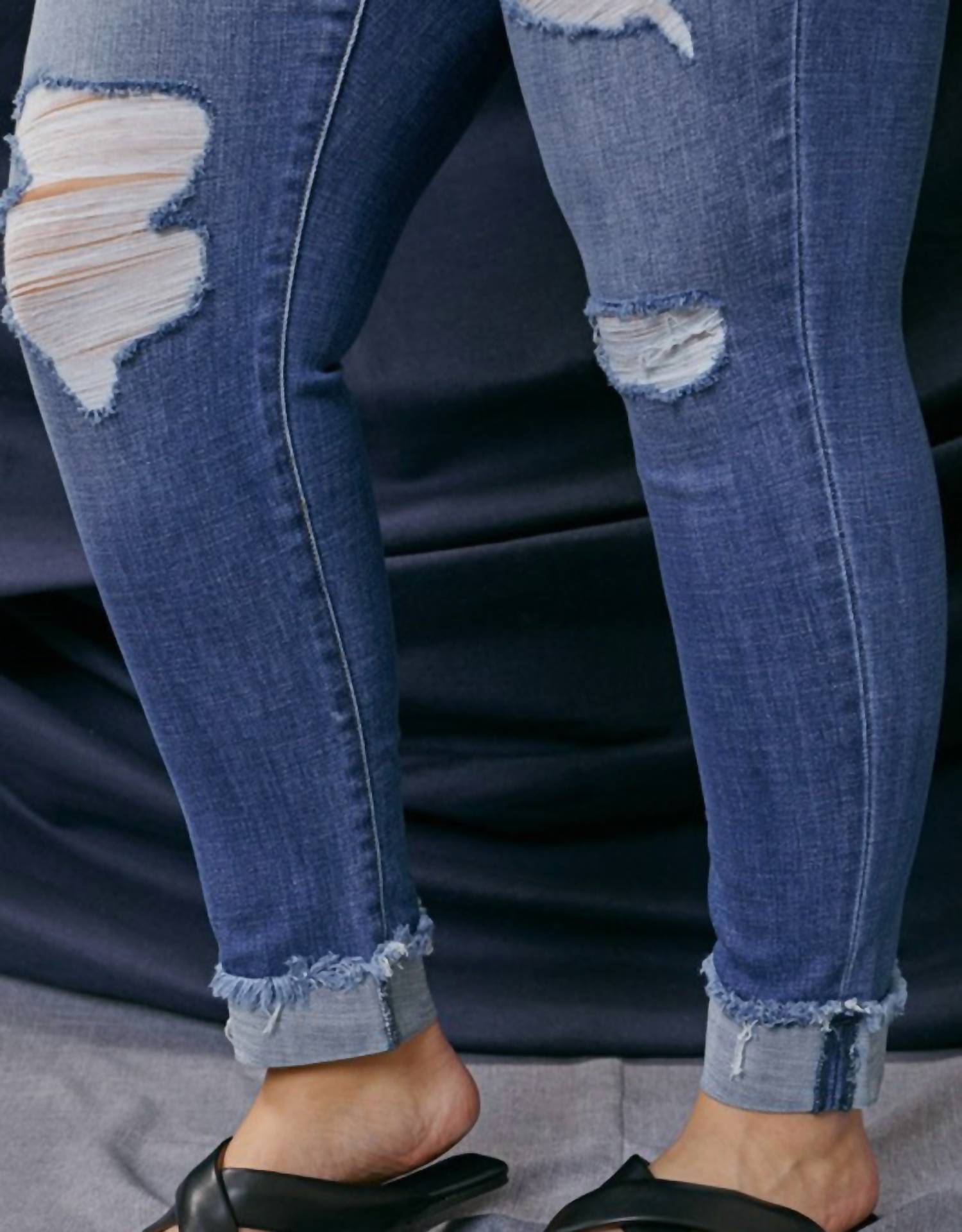 Kancan - Elvis Curvy High Rise Ankle Skinny Jeans