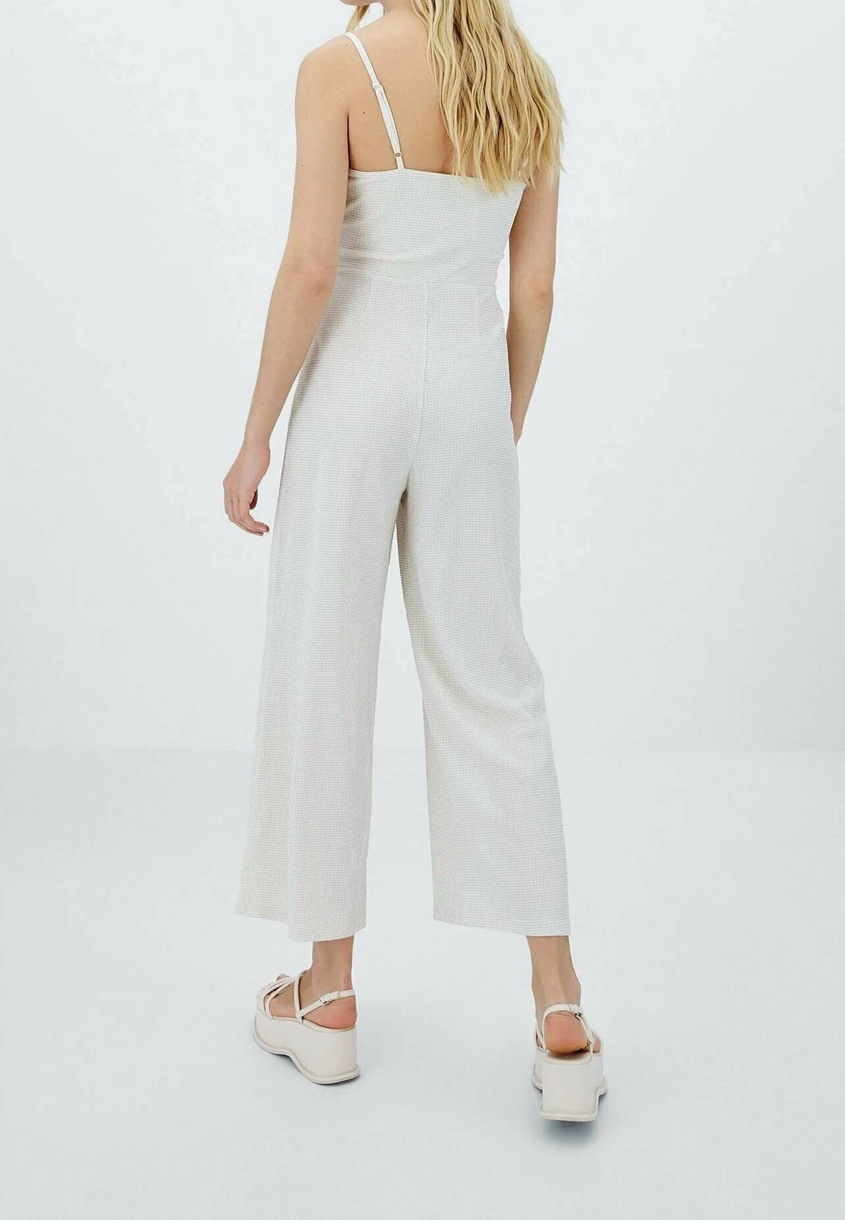 Stradivarius - Wrap-style Pleated Bodice Romper