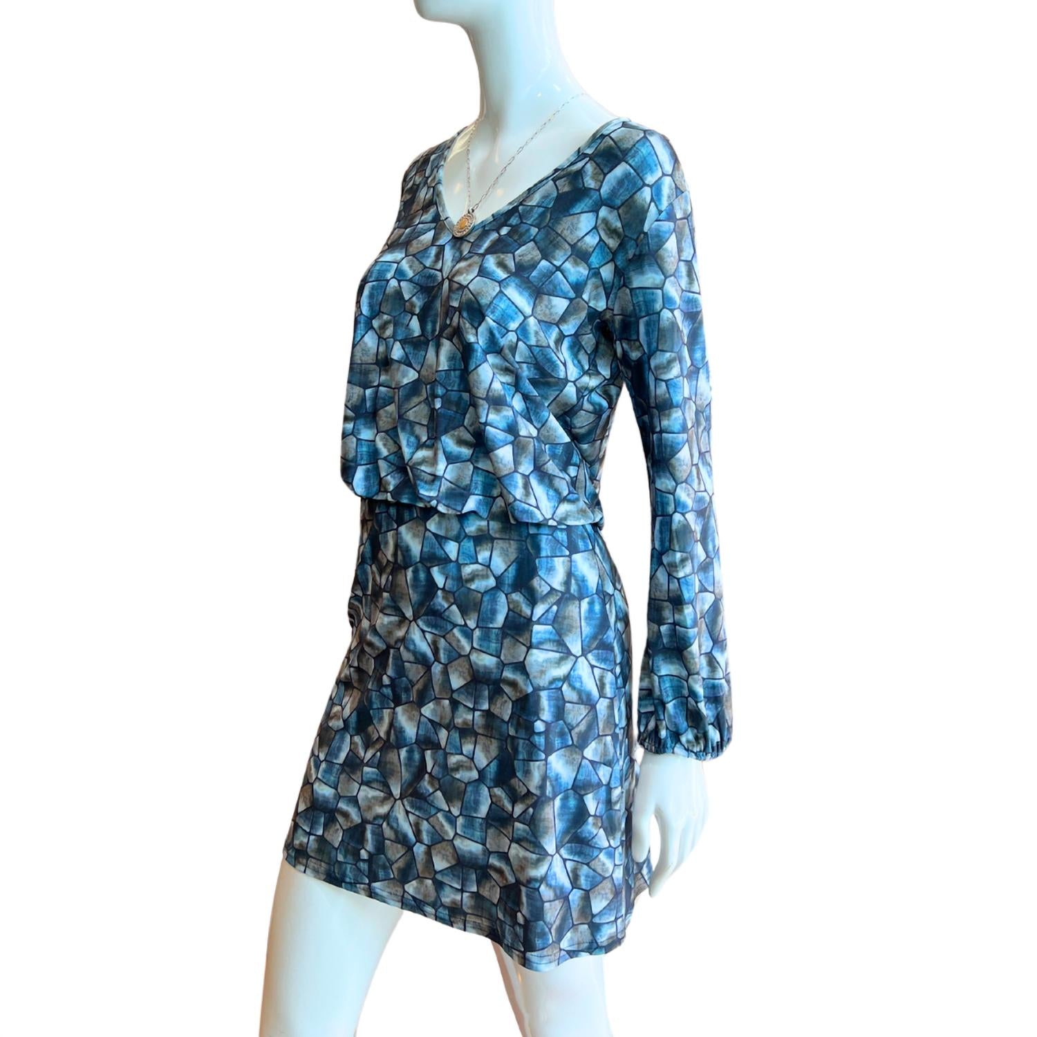 Viereck - Women's Mosaic V-neck Mini Dress