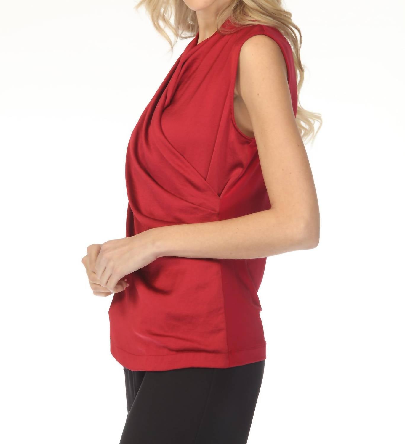 Joseph Ribkoff - Wrap Neck Sleeveless Top