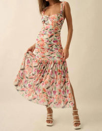 Promesa - Franny The Floral Mesh Maxi Dress