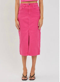 Cello - Paylon Denim Midi Skirt