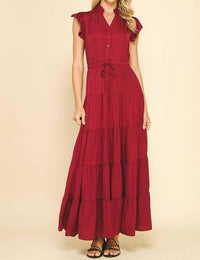 Pinch - Satin Tiered Maxi Dress