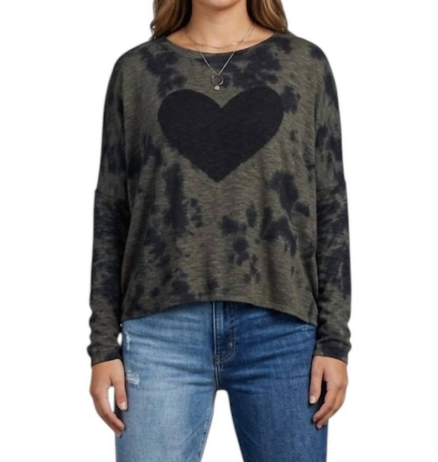 Stitchdrop - Heart Lightweight Knit Sweater