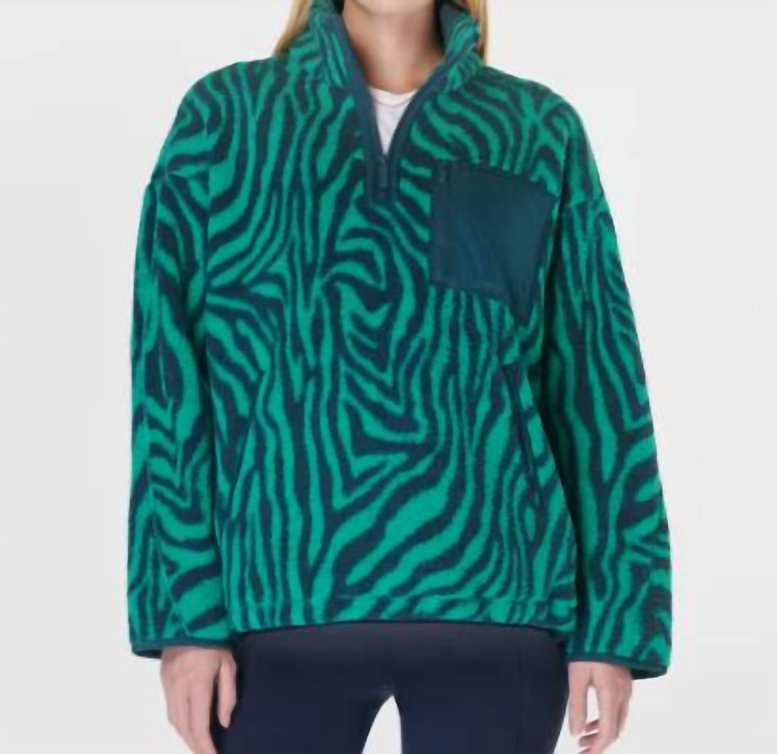 Sweaty Betty - Karma Half-zip Printed Fleece Top