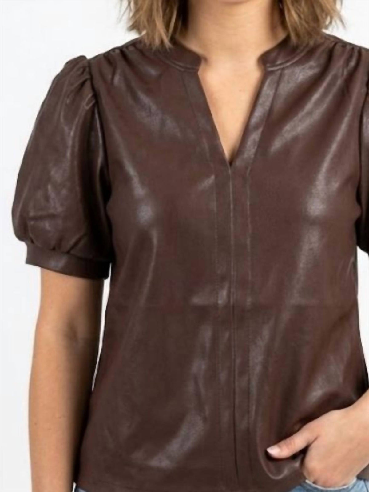 Thml - Faux Leather Top