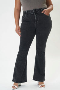 Kancan - Jovi Ultra High Rise Flare Jeans - Plus Size