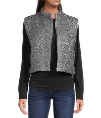 Current Air - Quilted High Neck Sleeveless Vest
