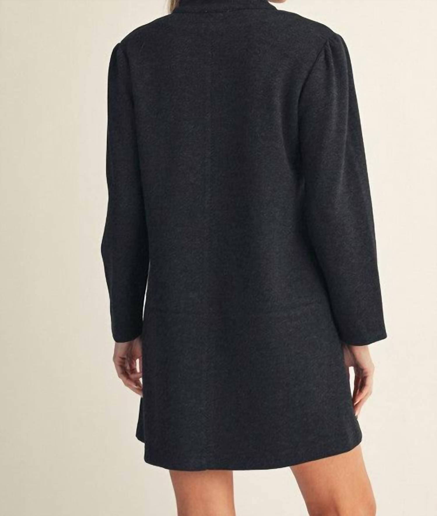 Jodifl - Herringbone Pattern Mini Shift Dress