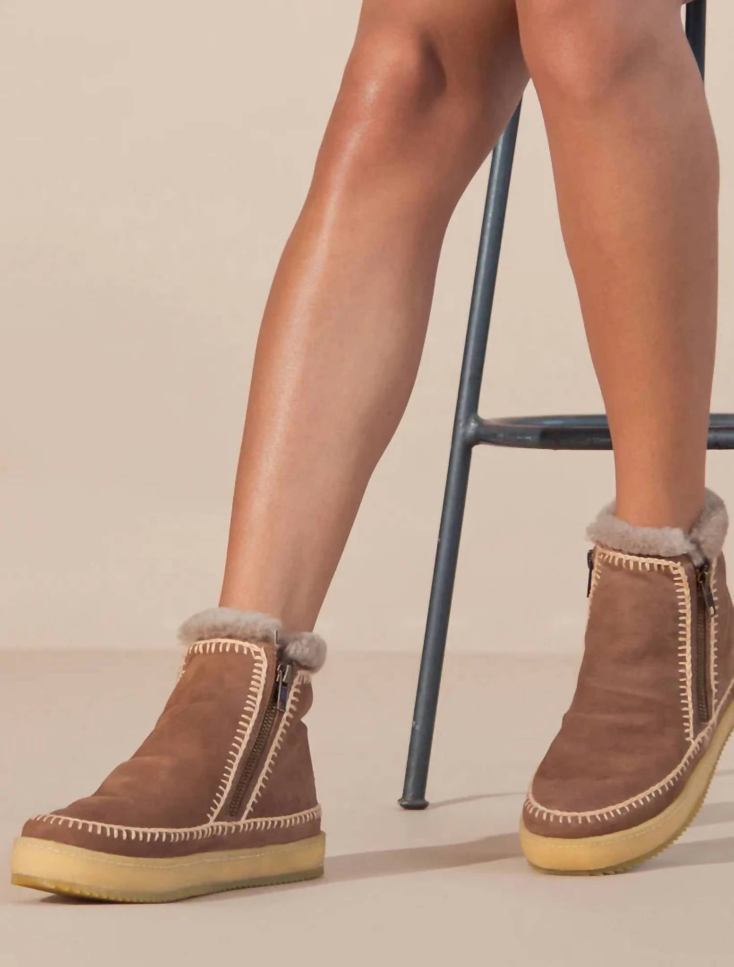 Laidback London - Women's Setsu Crochet Side Zip Ankle Boot