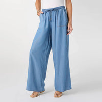 Coco + Carmen - Khloe Chambray Pant With Pockets