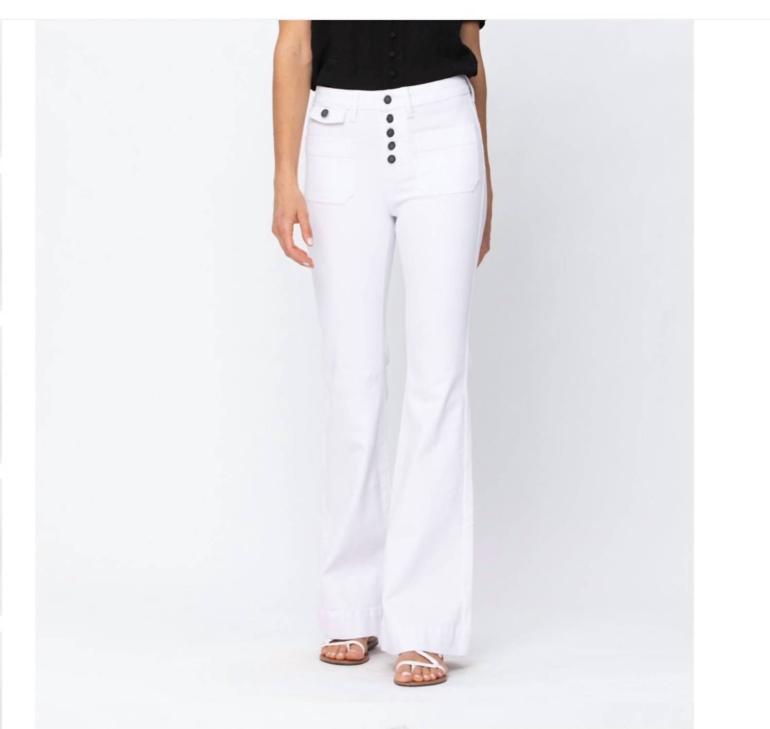 Judy Blue - High Rise Button Fly Flare Pants