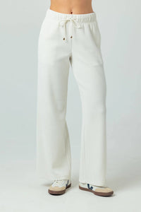 sundays Edie Plush Rib Pants in coconut milk - women's pants - detail view