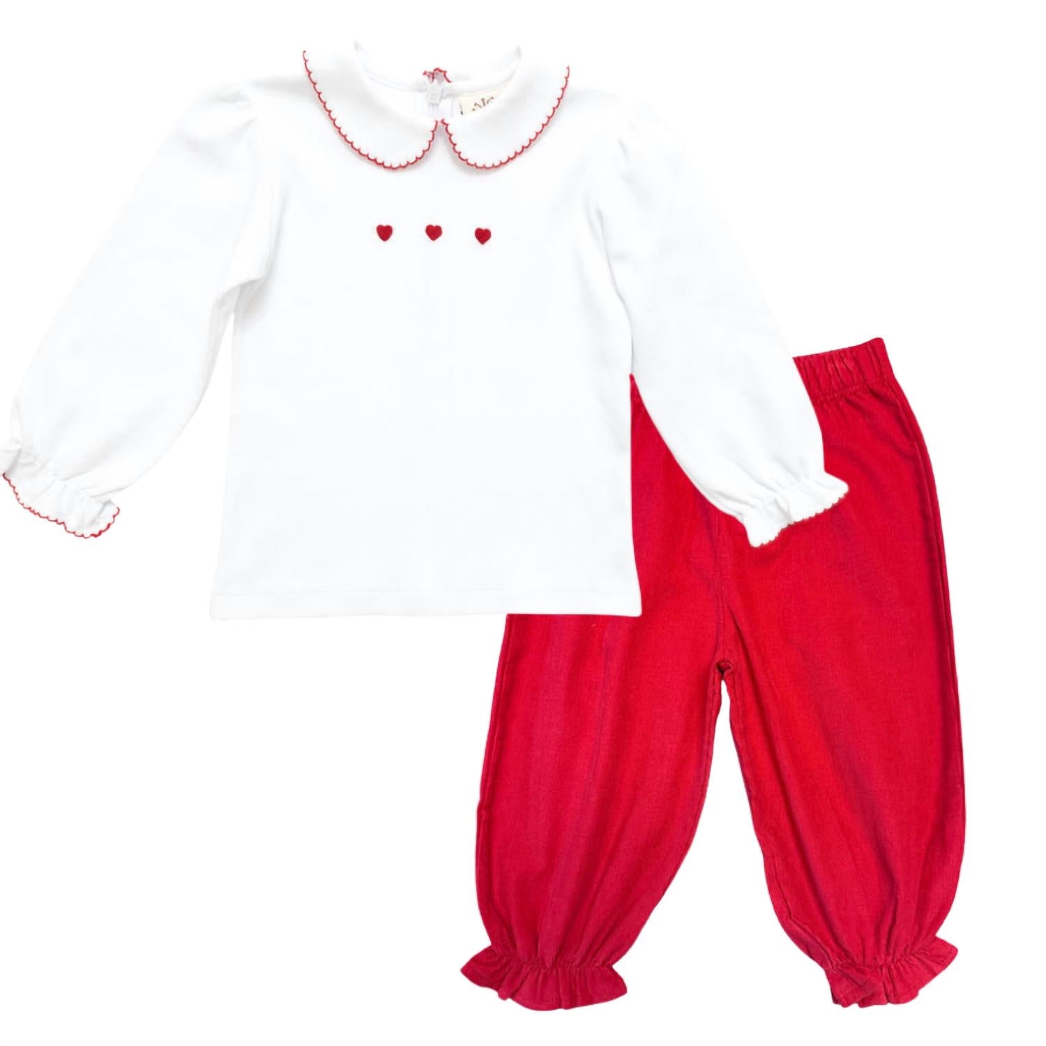 Luigi Kids - Girl's Triple Heart Pant Set