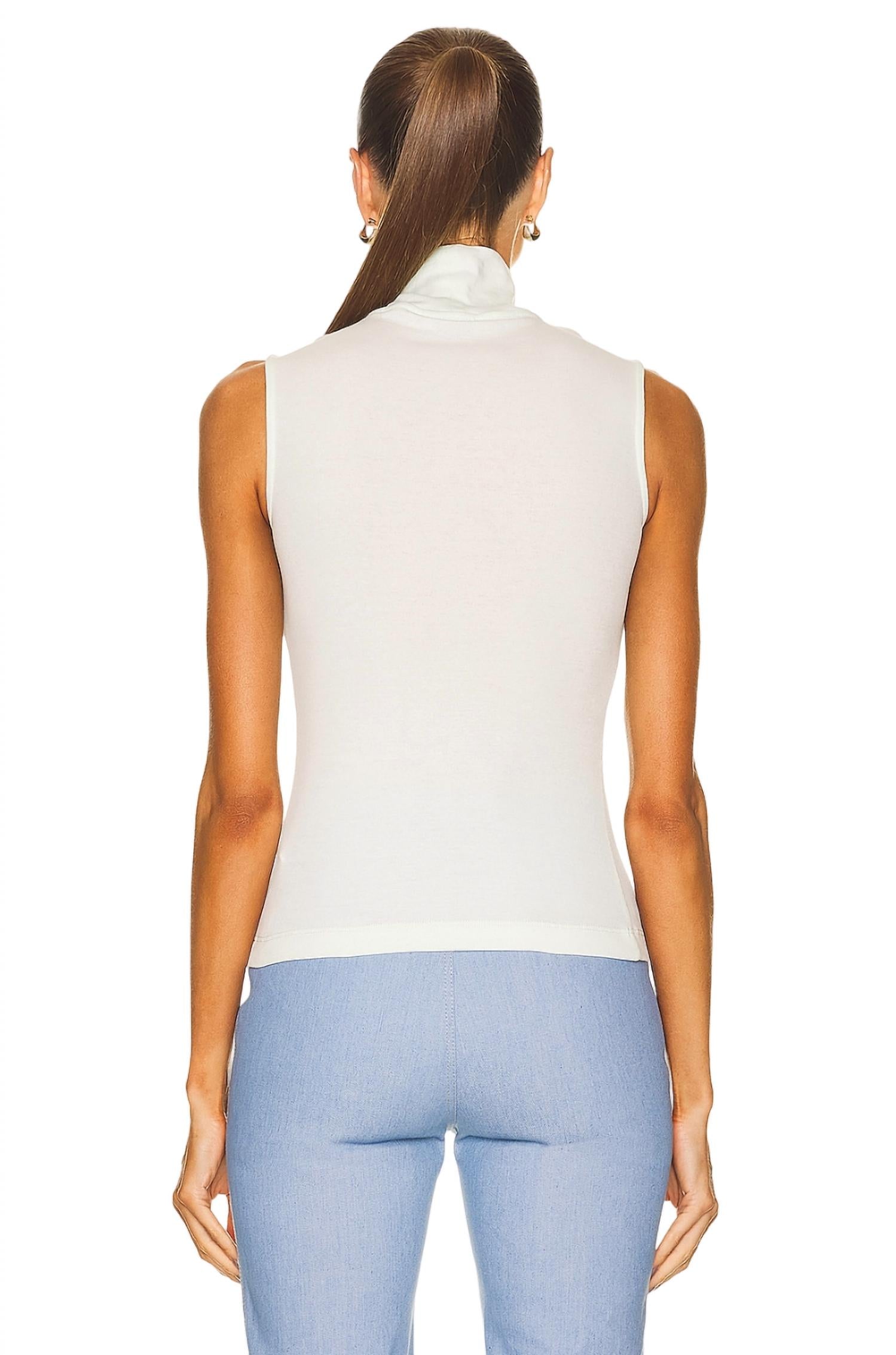 Rosetta Getty - Sleevless Cutout Turtleneck Top