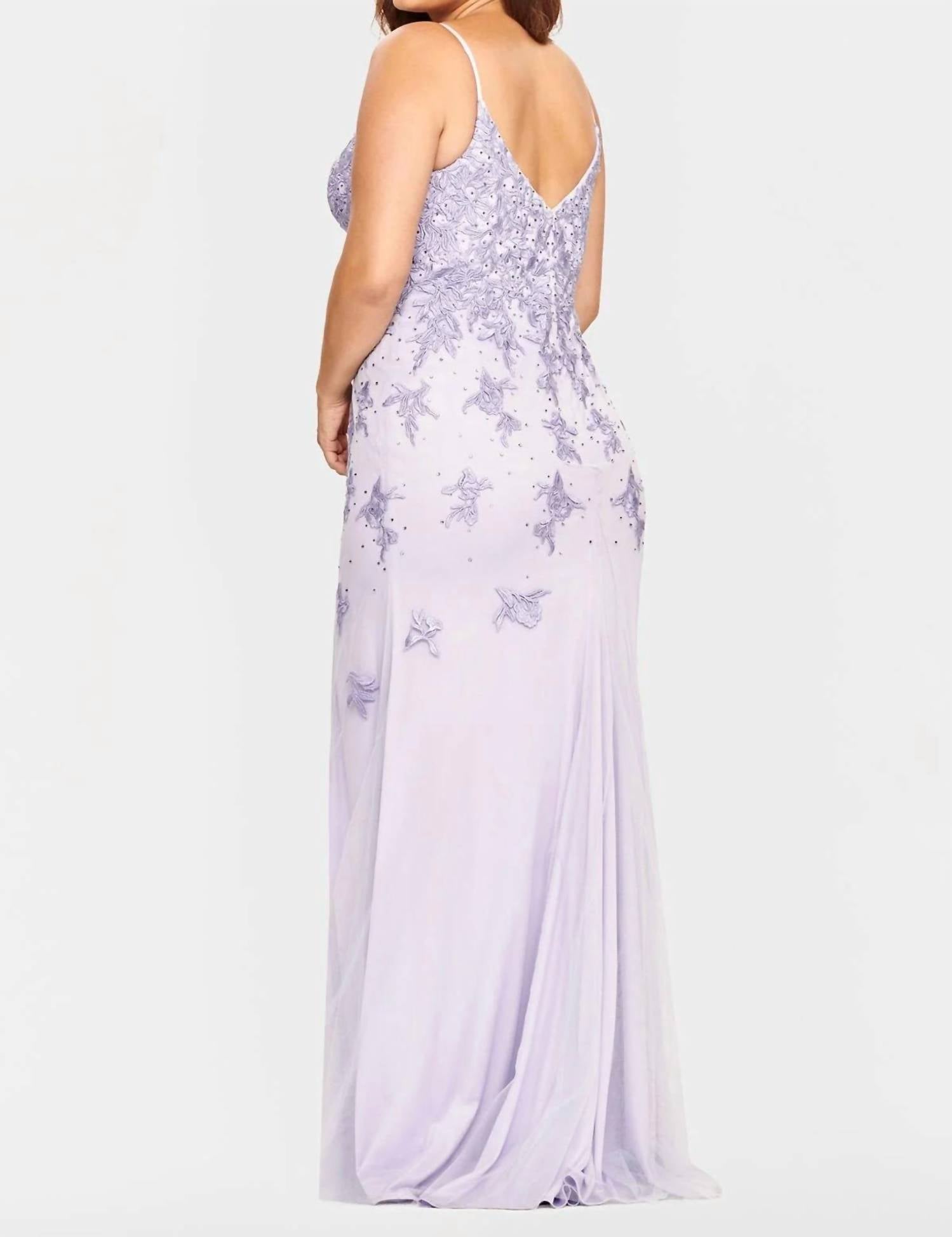Faviana - Tulle Long With Lace Prom Dress - Plus