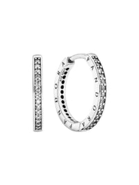 Pandora - Sparkle Logo Hoop Earrings
